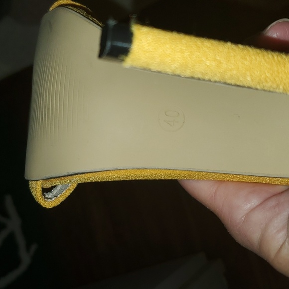 DaVanck Women's High Thin Heel Ankle Big Bowknot Sandals Yellow Size 40 = USA 9 - Picture 7 of 11